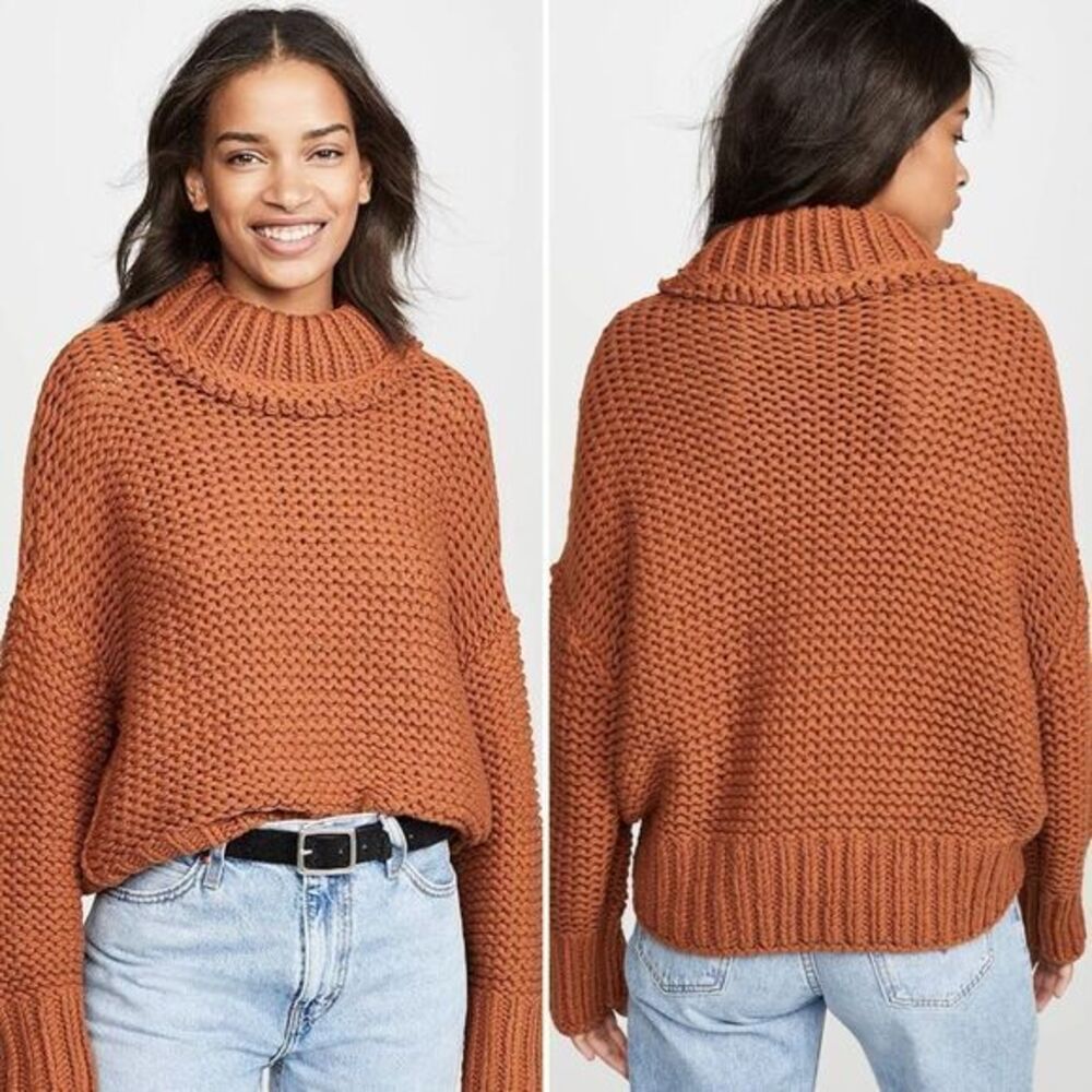 Free People My Only Sunshine Sweater in Tuscan Earth Size S